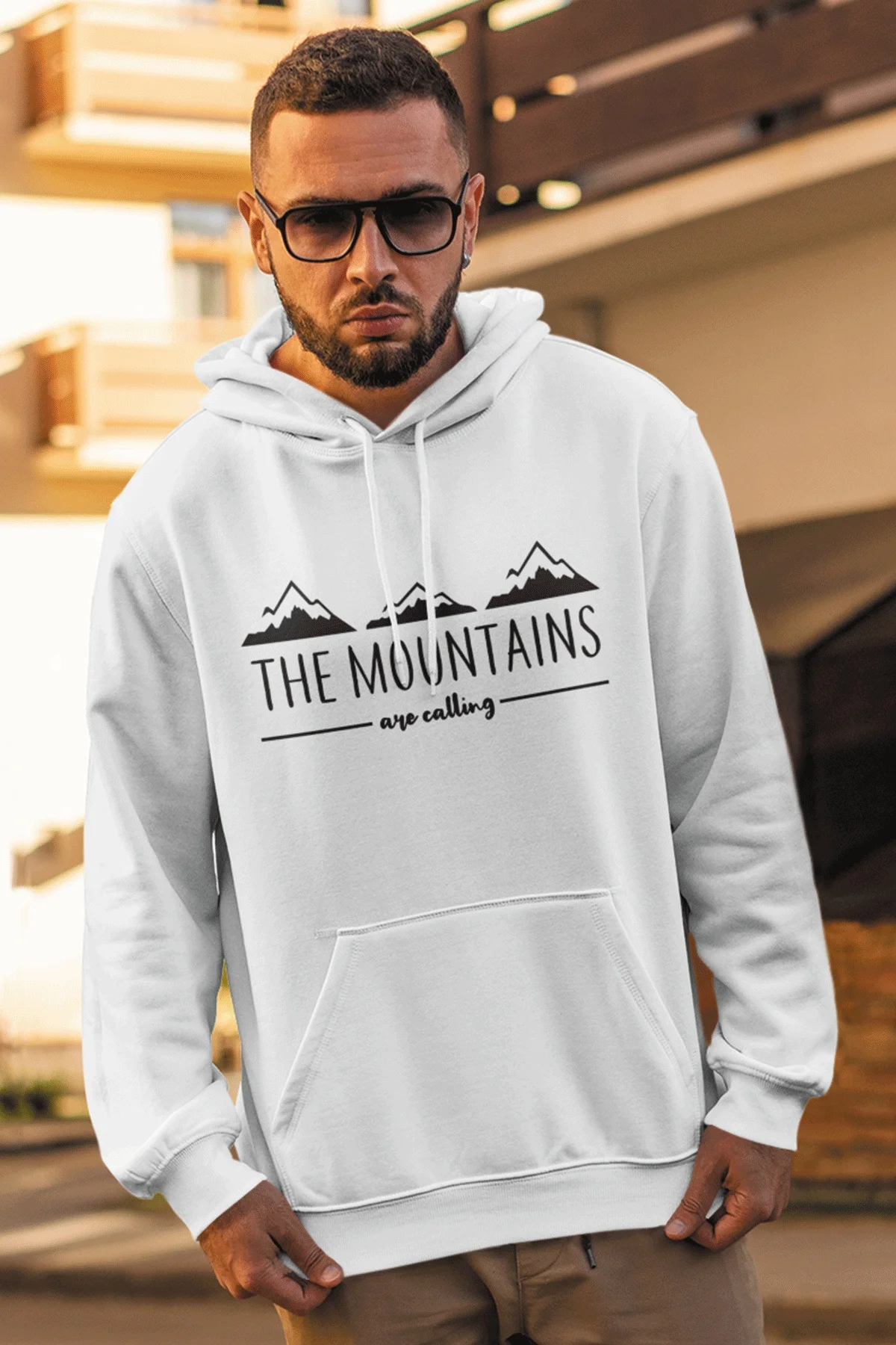 

Mountain Men's Hoodie Sweatshirt Hoodie Cotton Cold Protection Thick Sporty Durable Hoodie Trendy Windproof