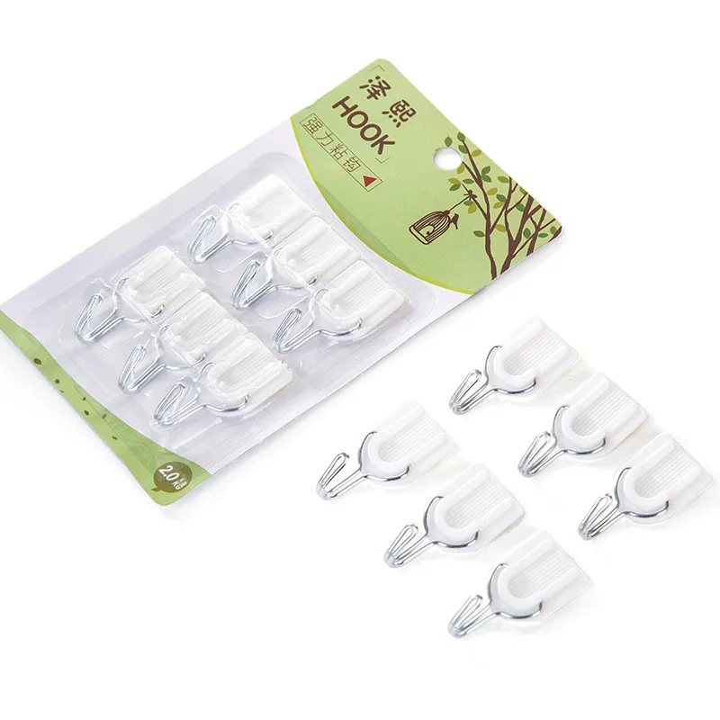 6 шт. прочный крючок на липучке настенные дверные крючки клею держатель для кухни