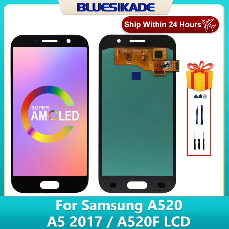 ЖК-дисплей 5 2 дюйма для Samsung Galaxy A5 2017 сенсорный экран A520 A520F дигитайзер в сборе