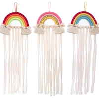 rainbow wall hanging decor hairpin hair clip holder storage organizer girl room hanging hair accessories storage holder ornament
