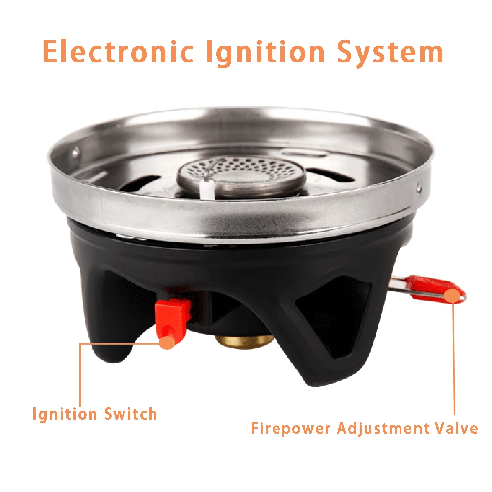 Плита для кемпинга алюминиевая газовая горелка уличная посуда 1400 мл горшок