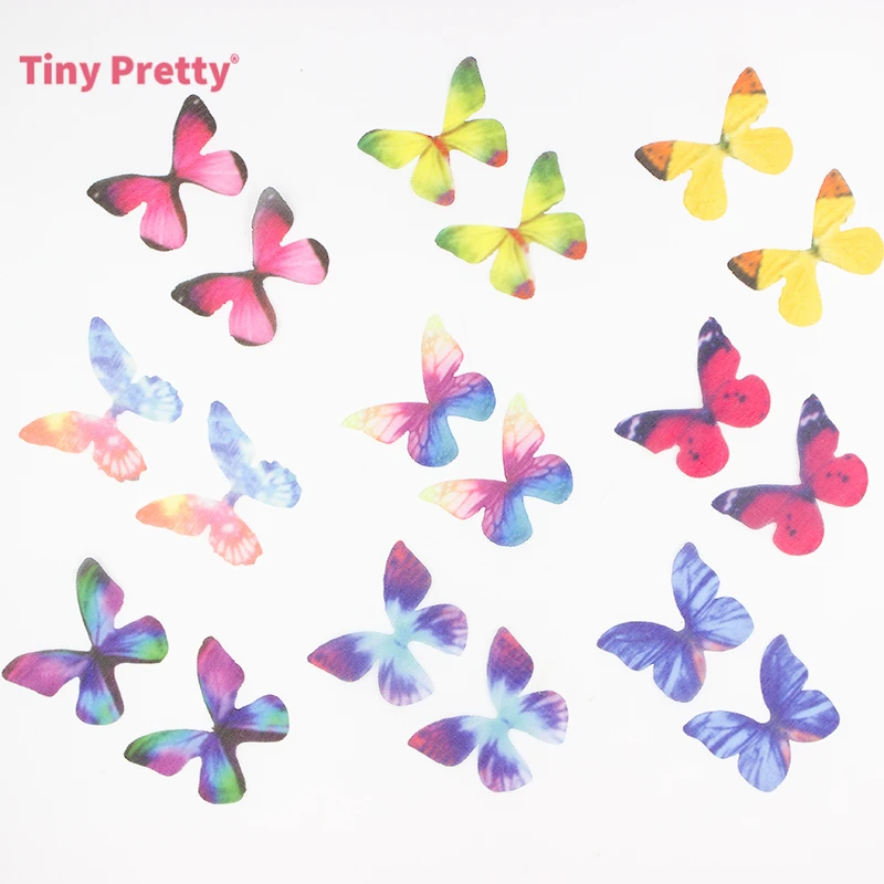 40 шт. тканевые бабочки из органзы для подвесок | Дом и сад