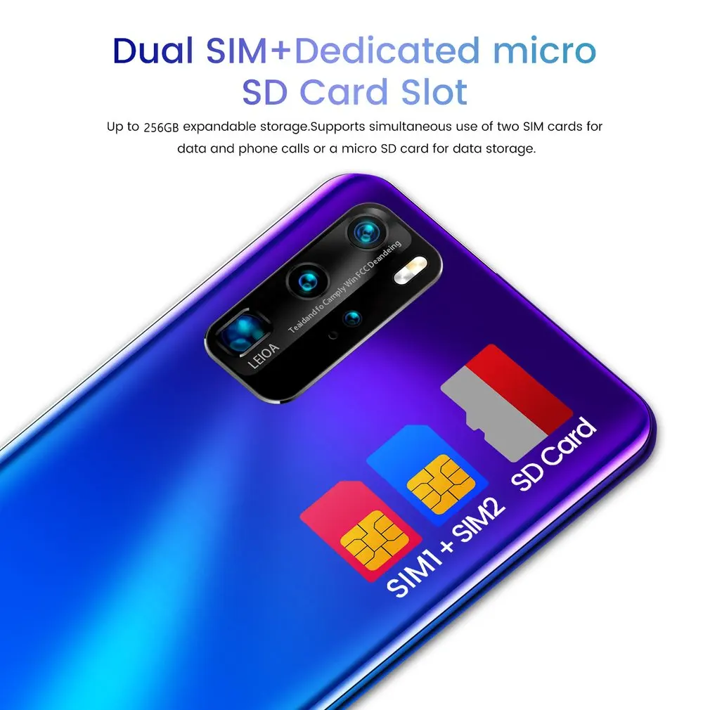 

P40 Pro 7.3 inch 2+16GB mobile phone smart phone Face recognition technology Practical Fashion smart phone