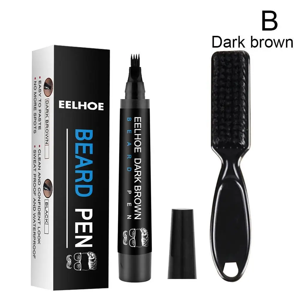 

Beard Filling Pen And Brush Kit Beard Filler Waterproof Moustache Beard Brush Beard Enhancer Moustache Coloring Shaping Tools