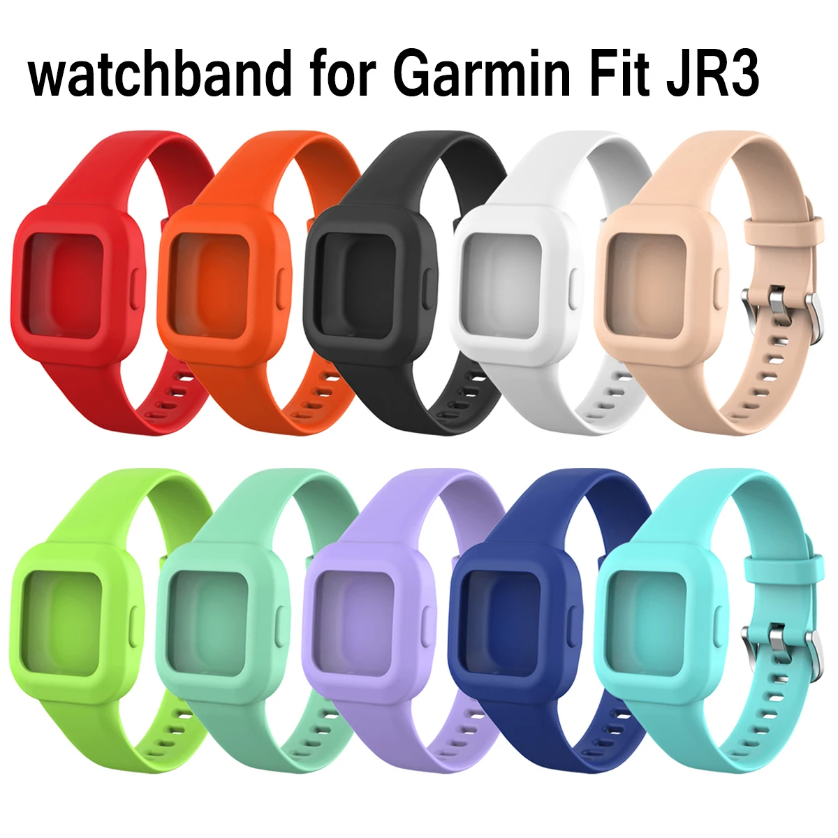 

Many colors new Silicone watchband for Garmin Fit JR3 smart watch band strap Replacement Bracelet for Garmin Fit JR 3 Adjustable