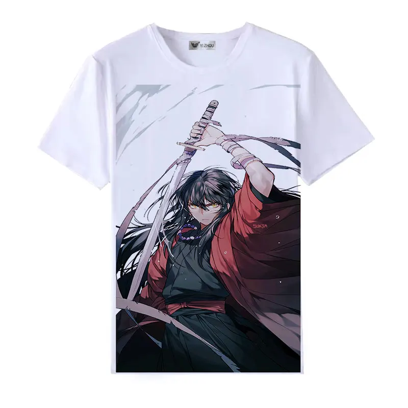 Inuyasha Косплей Футболка японское аниме инуяся Кикье Kouga с принтом летняя футболка