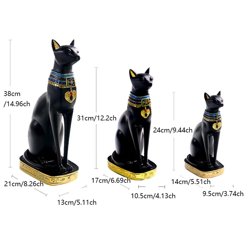 

Nordic Resin Crafts Exotic Customs Egyptian Cat God Ornaments Animal Figurines Living Room Home Decoration Accessories For Home