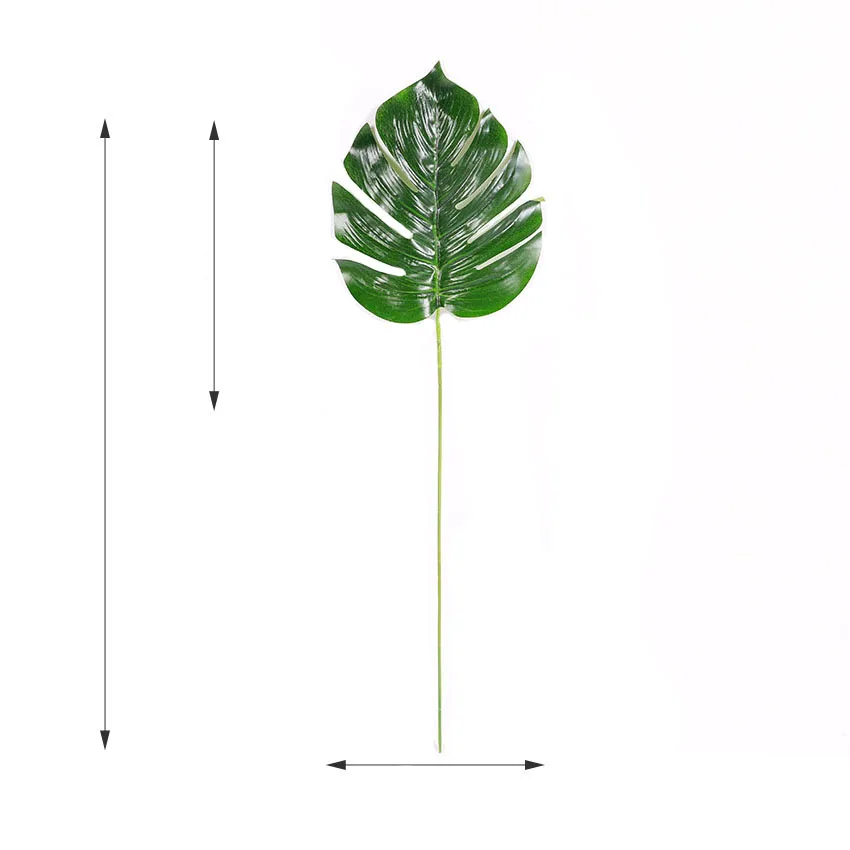 Цельные пластиковые искусственные растения monstera, тропические листья пальмы, украшения для дома и сада, аксессуары для фотосъемки - Цвет: LY Small Monstera