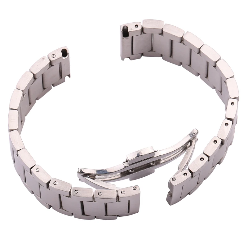 18mm 20mm 22mm Stainless Steel Watchbands For Gear S3 Galaxy Watch 3 41 45mm Bracelet Silver Metal Wrist Strap Band
