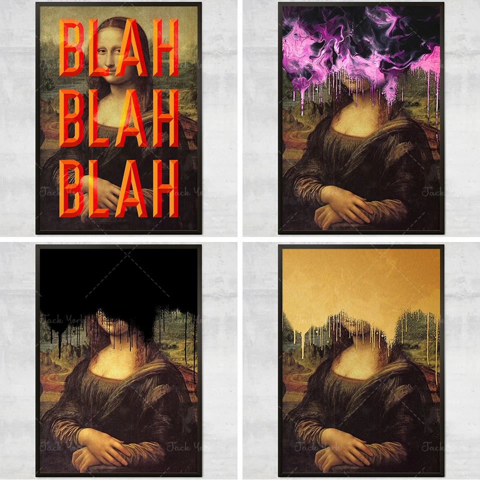 

Gold Mona Lisa Wall Art, Graffiti Art, Urban Art, Banksy style, Da Vinci Print, Altered art