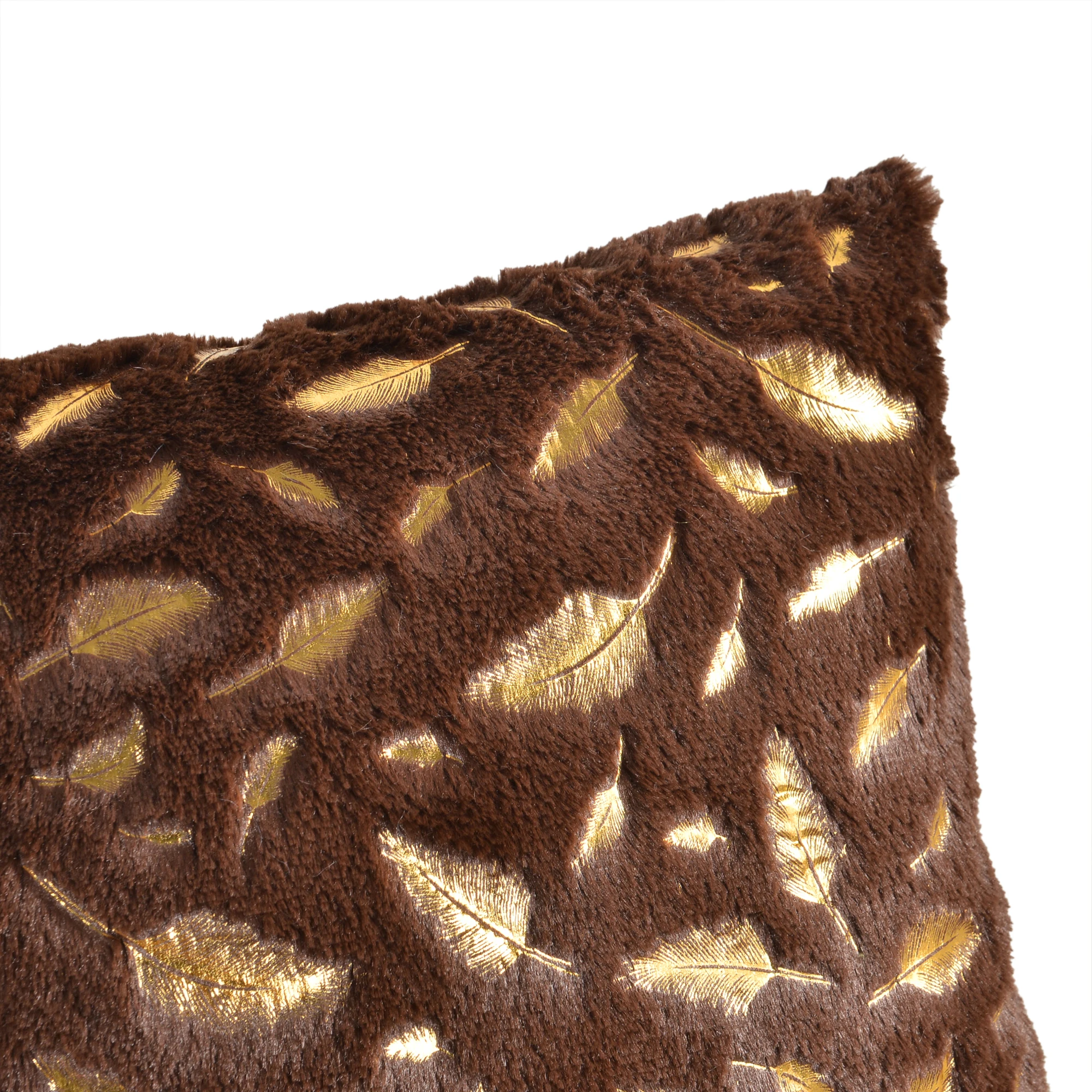 

Feather Solid Color Bronzing Velvet Cushion Cover Nordic Style 45*45 Home Decor Pillowcase Decorative For Car Seat Chair Sofa