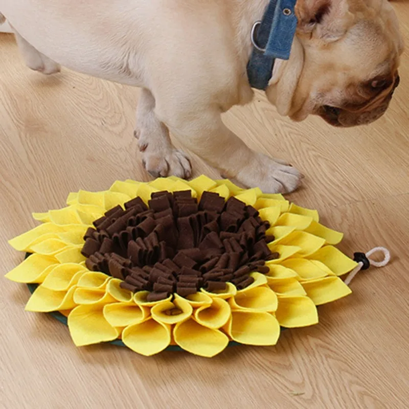 

Pet Dog Snuffle Mat Pet Sniffing Training Blanket Fleece Pads Dog Relieve Stress Nosework Puzzle Toy Mat Pet Nose Foraging Pad