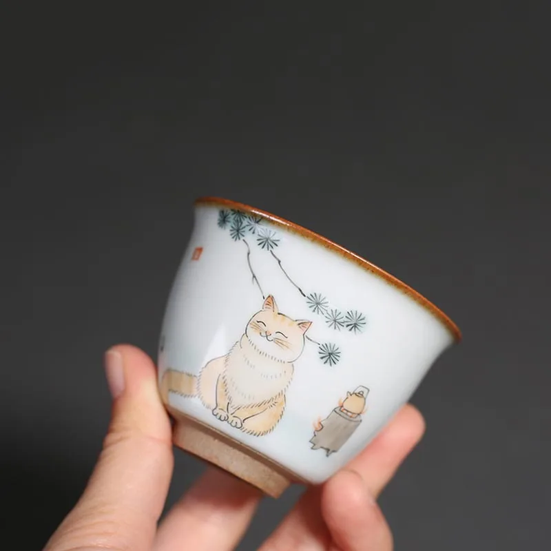 Чайные чашки 70 мл для китайской печи керамическая чашка мастер кунг фу ручная