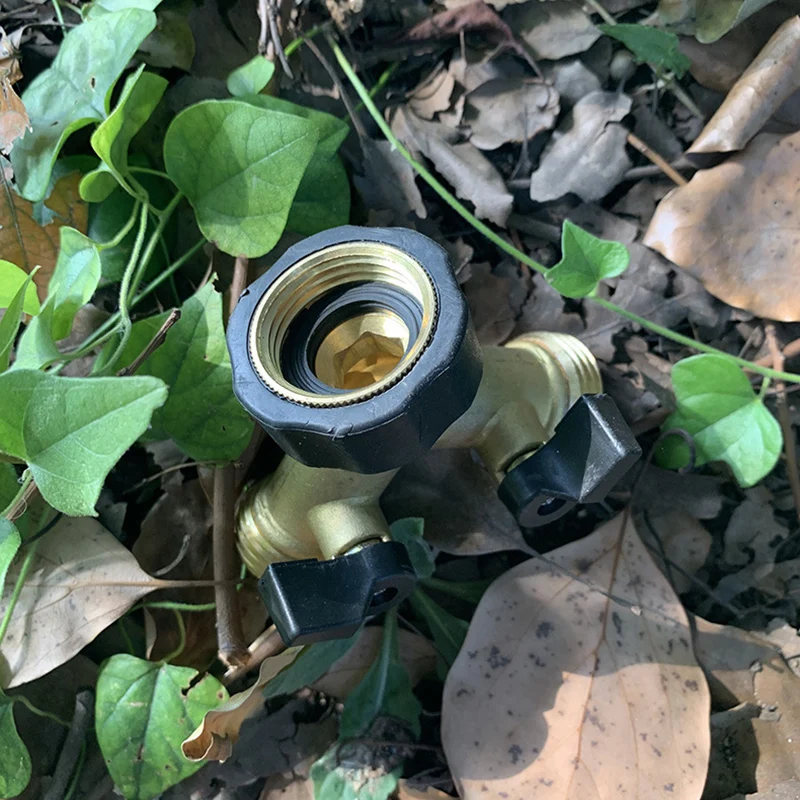 

1pcs Brass Female 3/4" 2 way tap water splitter 5/8" garden tap Y Quick connector