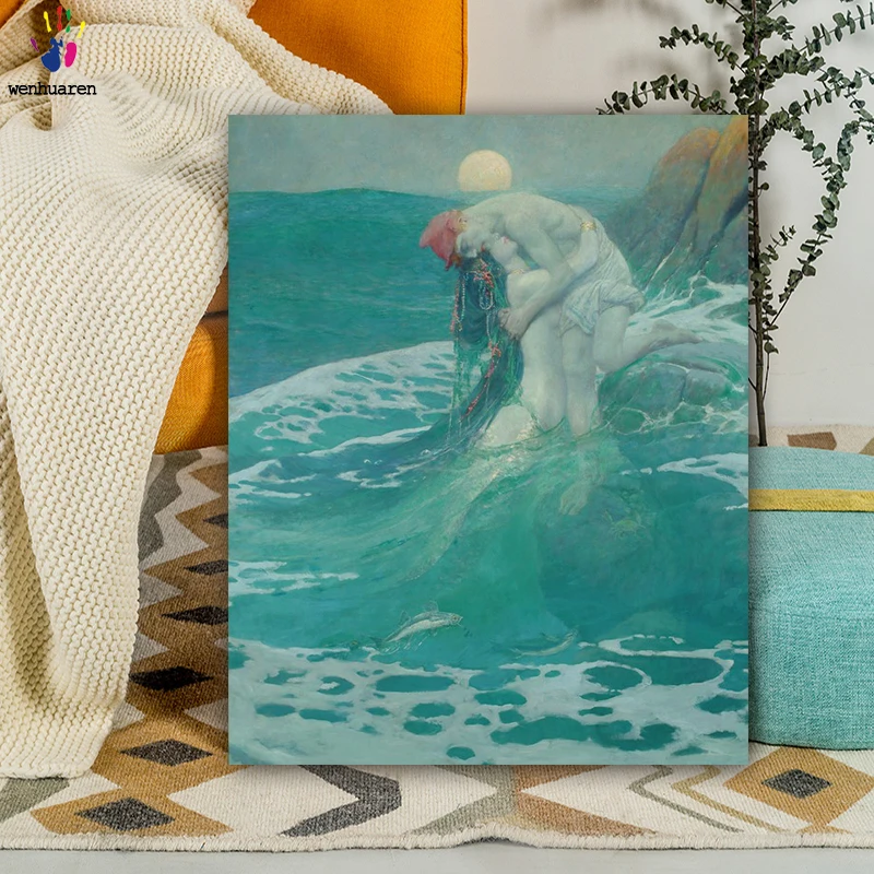 DIY картинки для раскраски по номерам с цветами морская картина рисование