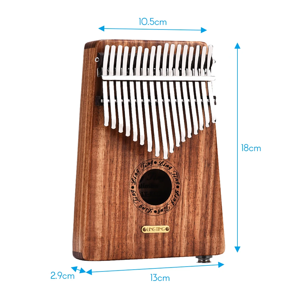 LINGTING K17YEQ 17 клавишное портативное пианино для большого пальца Kalimba Mbira сандаловое