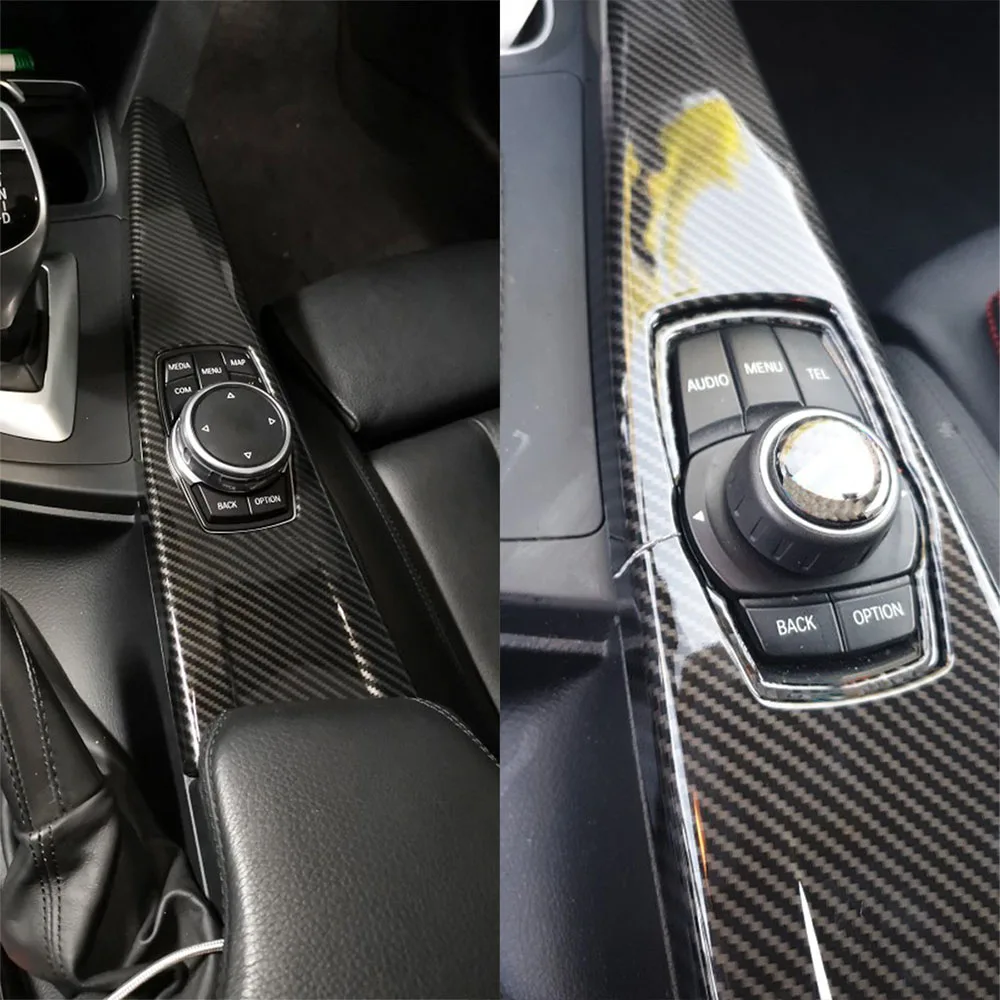 NS модифицирует интерьер автомобиля мультимедиа панель накладка ABS углеродного