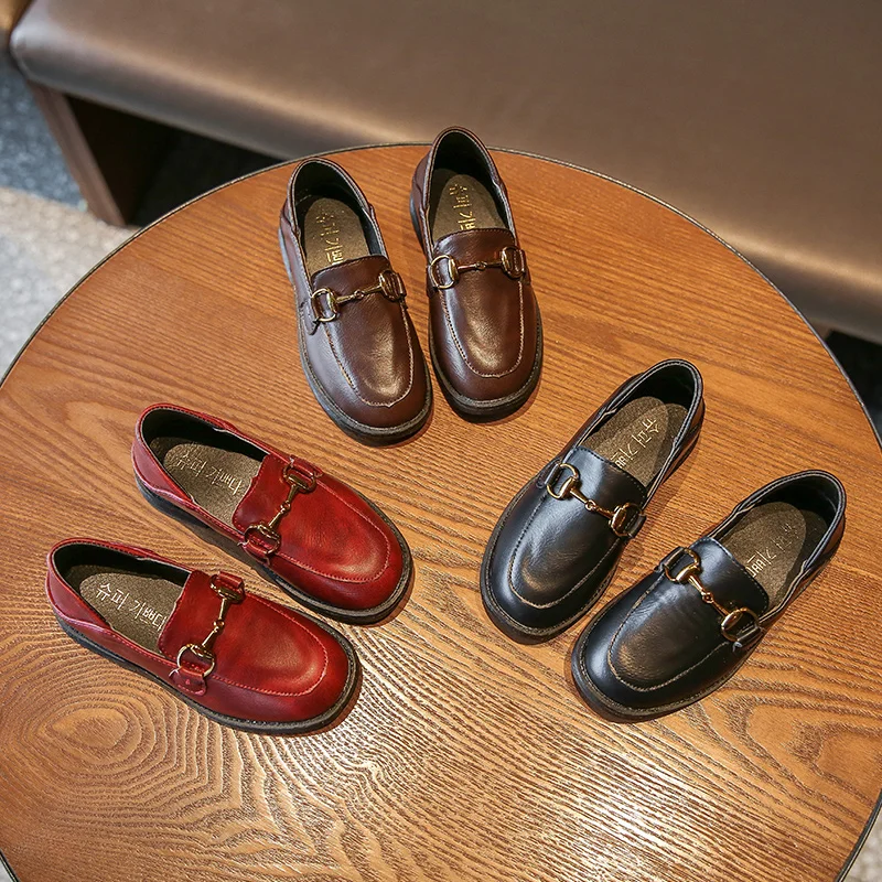 2020 новая детская одежда в британском стиле Модельные туфли для мальчиков Лоферы