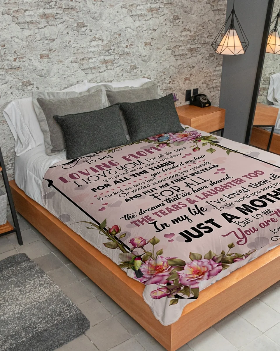 Give my mother your little girl blanket | Comfortable and high-quality wool Sherpa woven Mother's Day gift Дом и сад