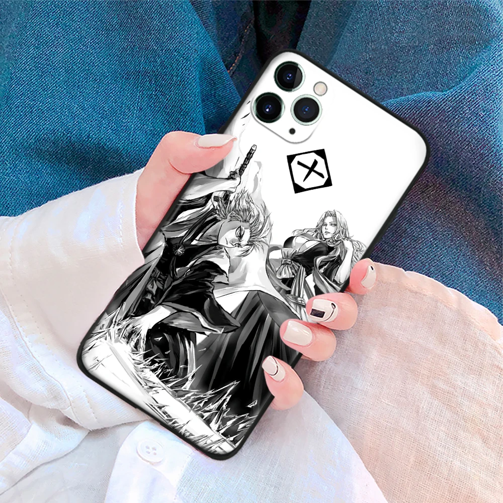 Rangiku and Toshiro отбеливатель Манга Аниме Мягкий ТПУ стеклянный чехол для телефона IPhone