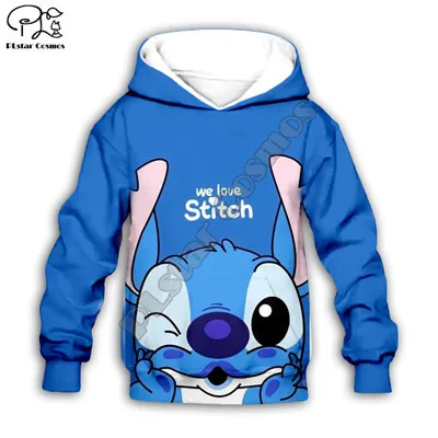 Beige Детская одежда; толстовки с капюшоном в стиле аниме kawaii Lilo Stitch; толстовка для мальчиков с героями мультфильмов; Лидер продаж; стиль-7 - Цвет: Beige