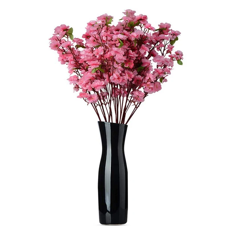 

9 Forks Peach Blossoms Artificial Flowers Simulation Peach Blossom Branch Filigree Bouquet Home Wedding Decoration Flower Decor