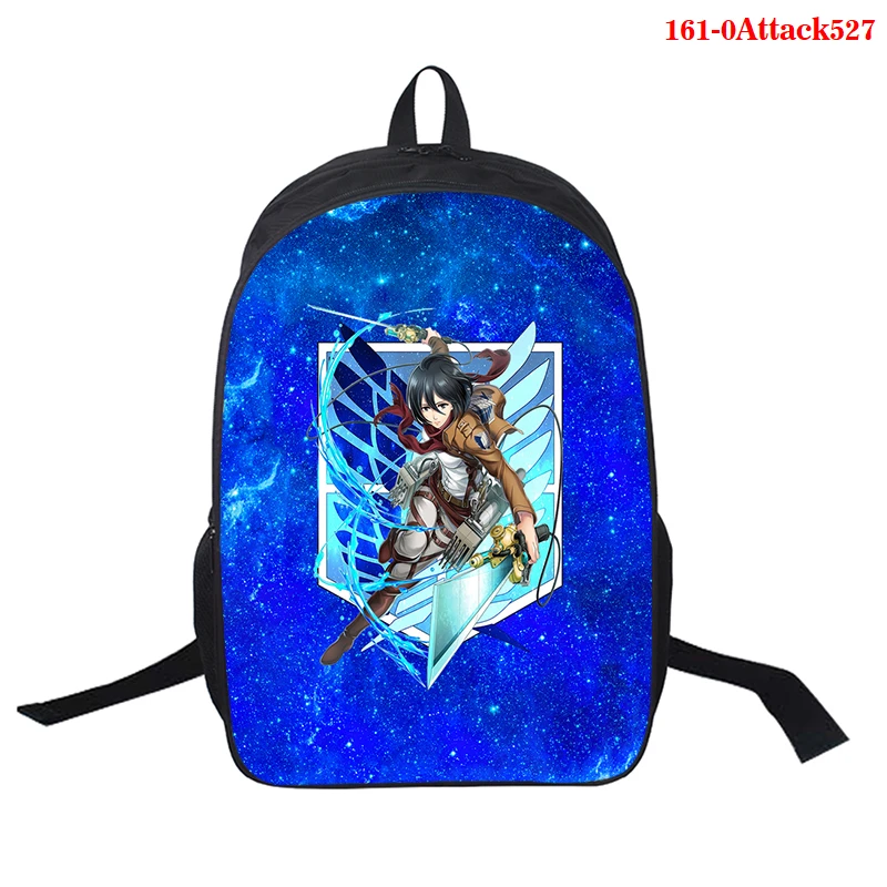 

Hot Anime Attack on Titan Backpack Children Boys Girls School Bag Men Women New Pattern Rucksack Usb Laptop Bag Students Bookbag