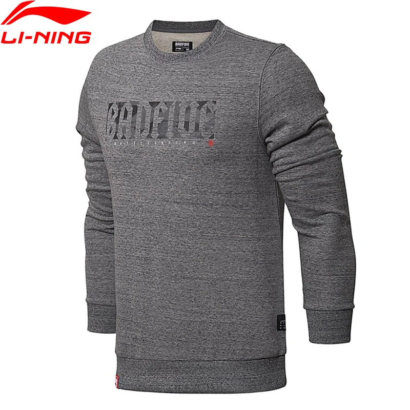 Li-Ning Мужская баскетбольная трикотажная толстовка с капюшоном, свитер, Стандартная посадка, двойная флисовая удобная куртка, спортивные свитера для фитнеса AWDN039 MWW1374