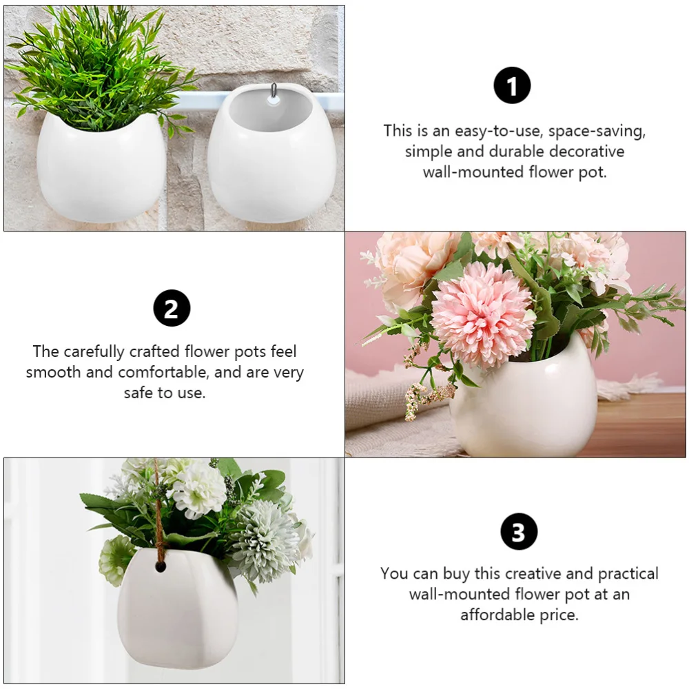 

4pc Unique Wall Hanging Flower Pot Succulent Plant Pot Wall Hanging Decor