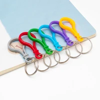 10pcs plastic colorful lamp shape buckle snap hook lobster clasp hang aperture for for jewelry making accessories