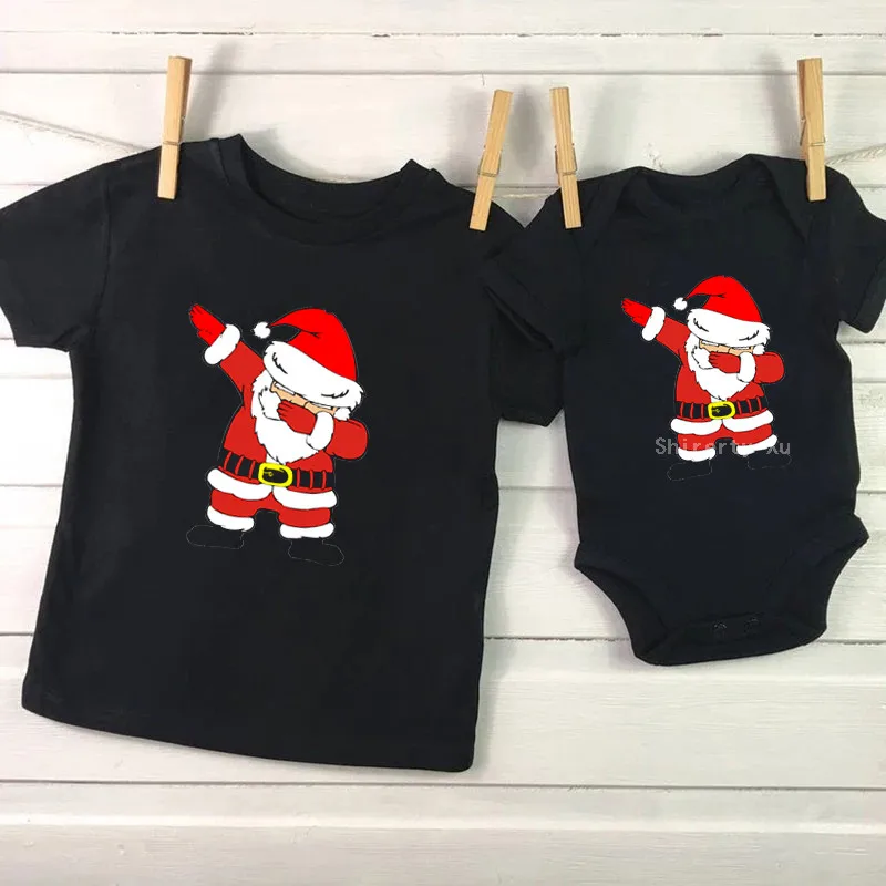 

Christmas Sibling Matching Clothes Cotton Short Sleeve Toddler Kids T-Shirts Baby Clothes Santa Brother Sister Matching Tshirts