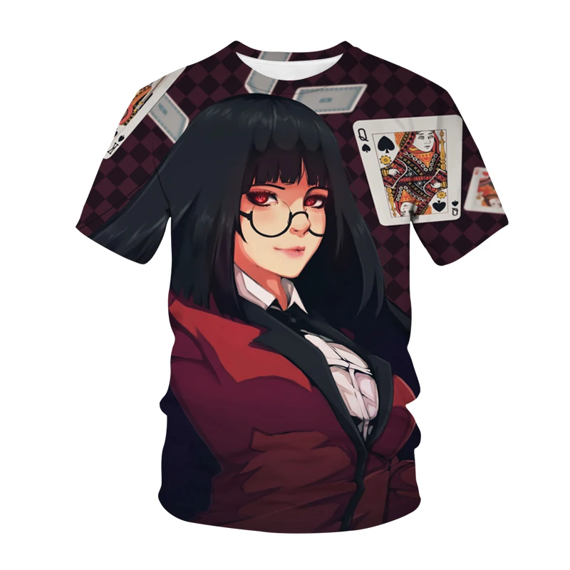

Anime Kakegurui 3D Print T-Shirt Men Women Fashion O-Neck Short Sleeve T Shirt Harajuku Hip Hop Tees Tops Trendy Unisex Clothing