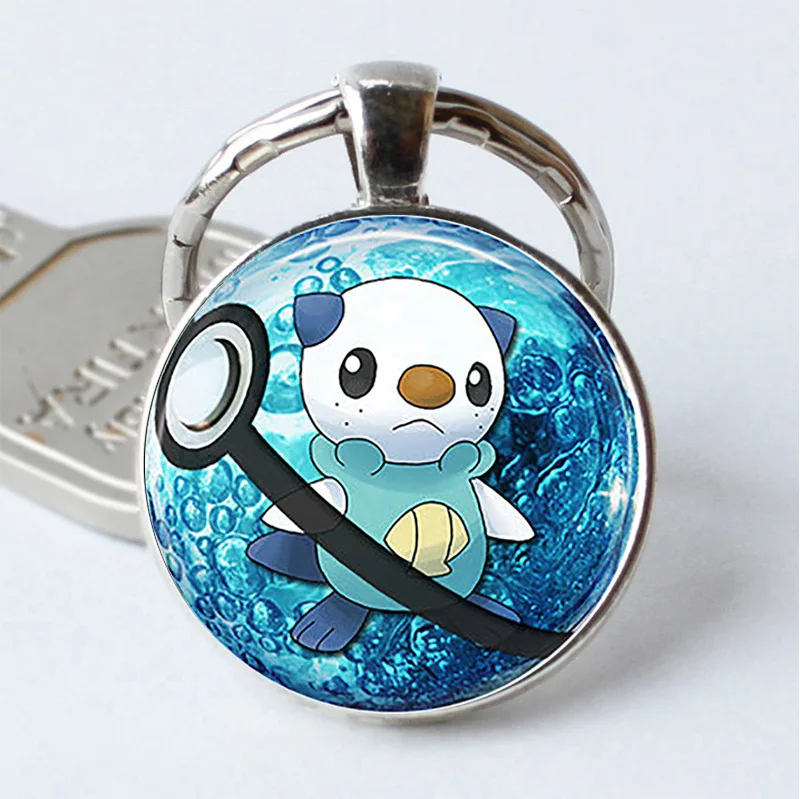 Забавный Kawaii брелок Pocket Pokemon GO Monster аниме стеклянный кабошон для ключей женщин и