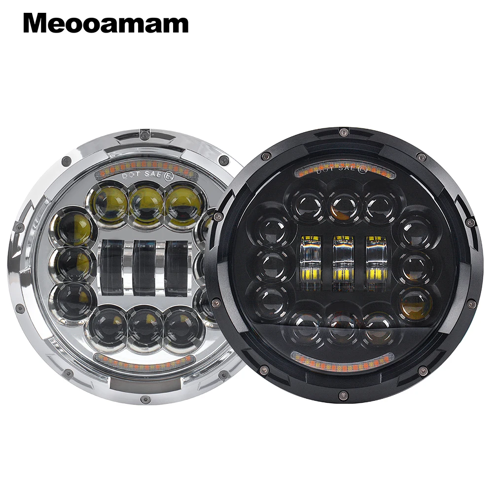 7 дюймов светодиодный фары DRL сигнал поворота светодиодные фонари