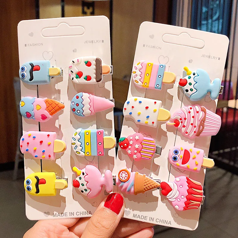 Повязка на голову для девочек разноцветная компл. 10 шт./компл. заколки с