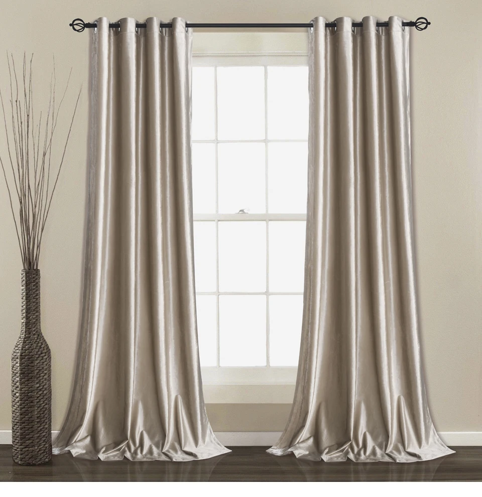 

Sparkle Velvet Curtains for Living Room Bedroom Curtains for Window Treatment Drapes Solid Finished Curtains