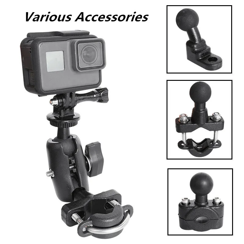Крепление на руль мотоцикла заднего зеркала для Gopro Hero 8 7 6 5 Yi 4K SJCAM Sony EKEN DJI OSMO набор
