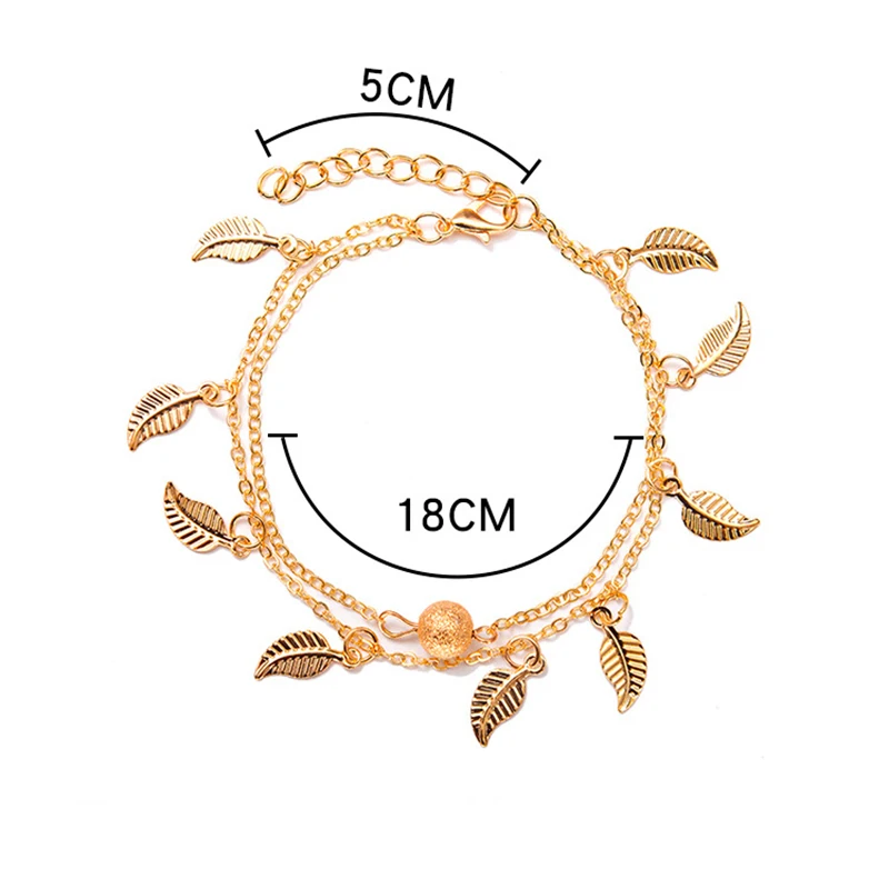 

2pcs/set Anklets for Women Foot Accessories Summer Beach Barefoot Sandals Bracelet ankle on the leg Female Ankle