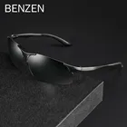 Солнцезащитные очки Мужские BENZEN, Поляризованные, для вождения, с защитой от УФ-излучения 400, Al Mg, спортивные, черные, 9323B