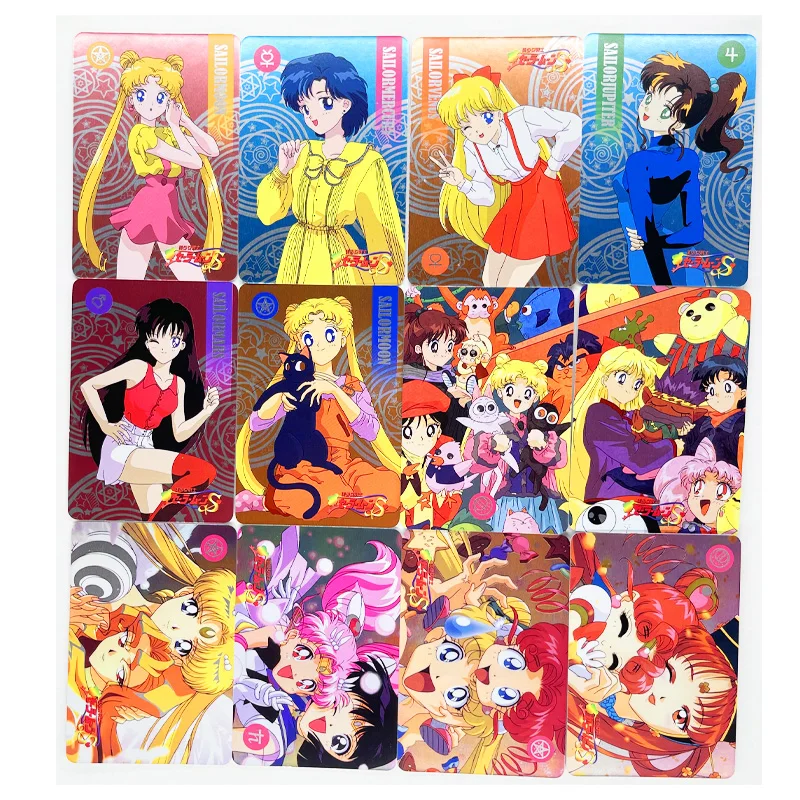 54 unids/set de Sailor Moon Cardman, juguetes, pasatiempos, coleccionables, colecci&oacute;n de juegos, tarjetas de Anime-4