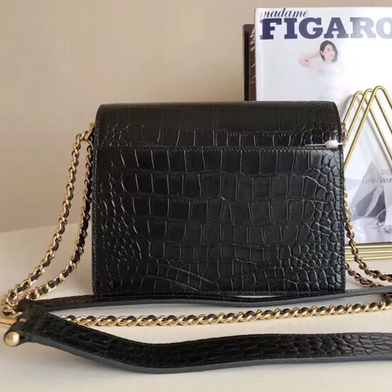 

Luxury Brand Women Handbags Crocodile Pattern Genuine Leather Handbag Famous Designer Shoulder Bag chain crossbody flap box bag