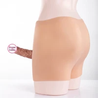 18cm Soft Silicone Female Wear Penis Pants Masturbation Strapon Realistic Dildo With Scrotal Lesbian Sex Toys