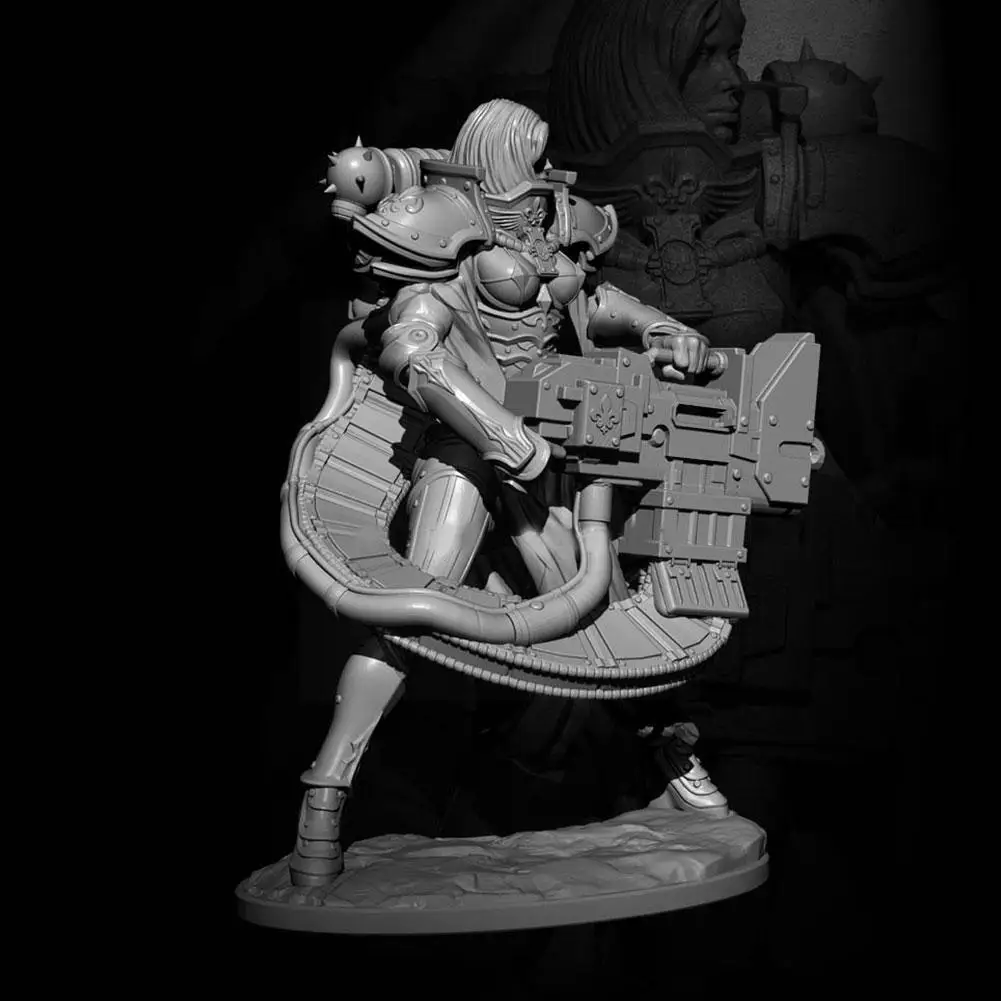 

1/35 H50mm Armed Girl Epoxy Resin Female Soldier White Unpainted DIY Model Static Toys Blank White And Unpolished Color O9F1