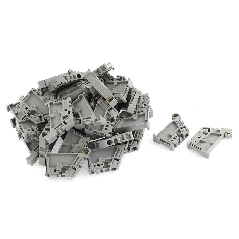 50Pcs 35mm DIN Rail Terminal Block End Stopper Mounting Clips | Blocks