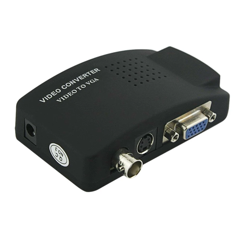 ТВ BNC композитный s видео VGA в ПК LCD Выход конвертер адаптер для DVR MAC TV камера DVD| |