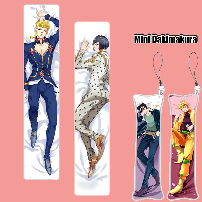 Приключения Джоджо Золотой ветер мини Dakimakura ремешок для телефона брелок висит