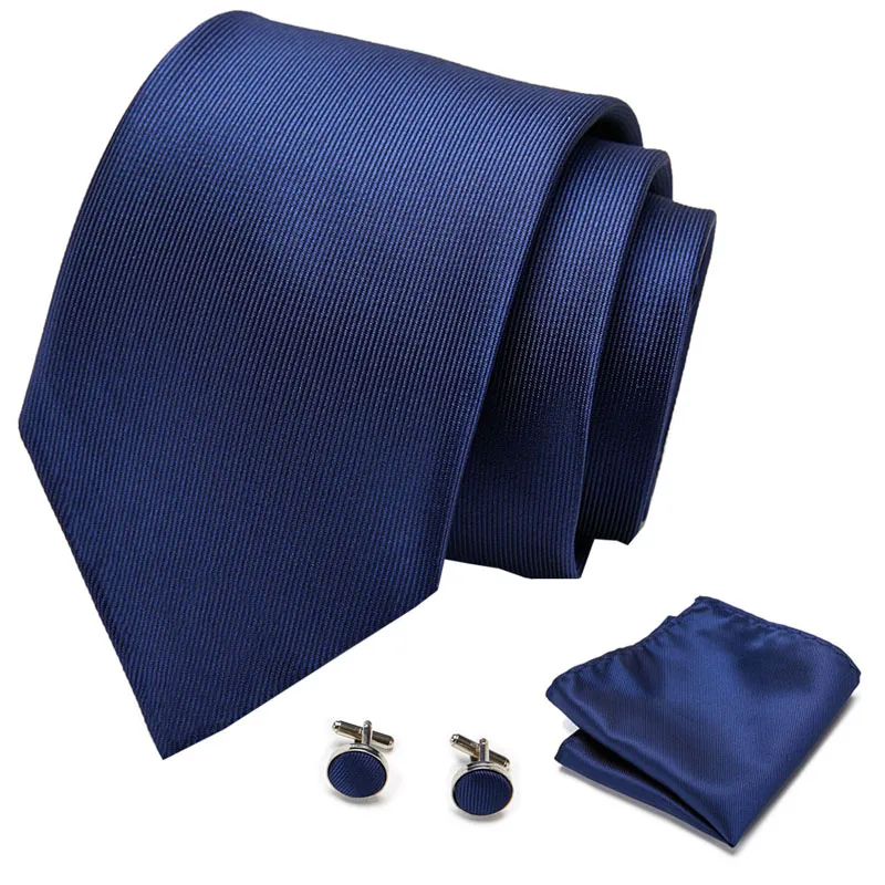 Новый дизайн набор галстуков из 100% шелка искусственный шелк галстук запонки