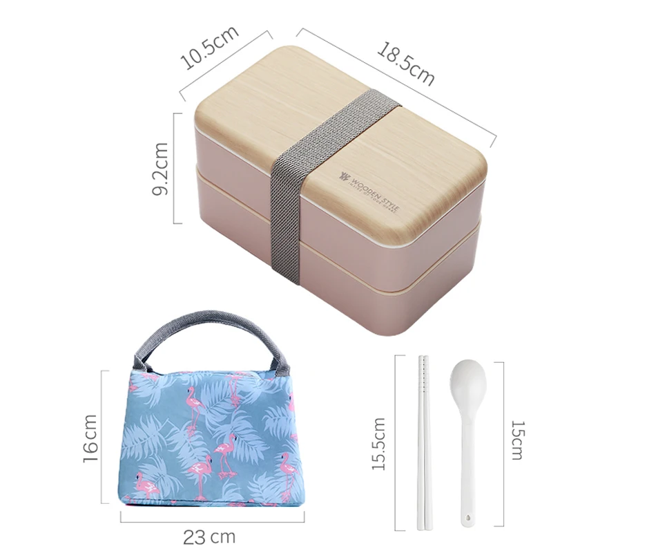 Микроволновая печь двухслойный Ланч-бокс для детей деревянный Bento box портативный контейнер BPA бесплатно Ланчбокс еда коробка ужин ведро