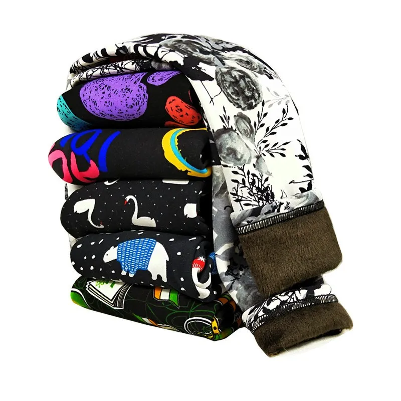 От 2 до 10 лет Детские плотные леггинсы для девочек Сезон осень зима Бархатные