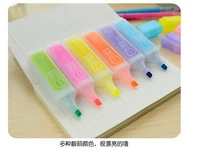 free shipping 6 different color candy colored highlighter marker marking students focus gifts